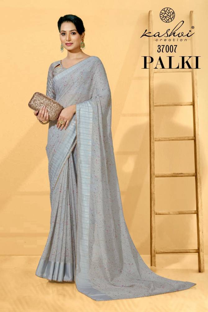 Palki By Kashvi 37001-37005 Georgette Sarees Catalog